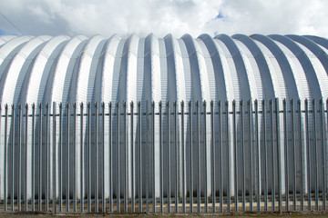 Metal building.