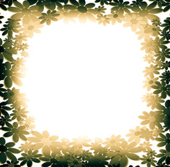 Obraz premium cornice flowers toni verdi