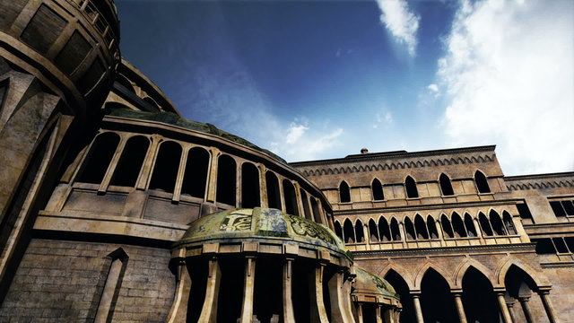 Byzantine Constantinople Clouds Timelapse  Realistic 3D render a