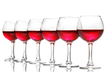 Wineglasses isolated on white