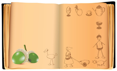 Old book with crafts