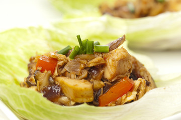 Homemade Asian Chicken Lettuce Wraps