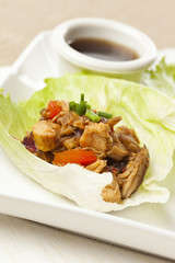Homemade Asian Chicken Lettuce Wraps