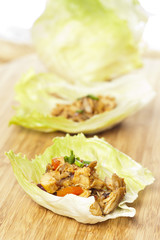 Homemade Asian Chicken Lettuce Wraps