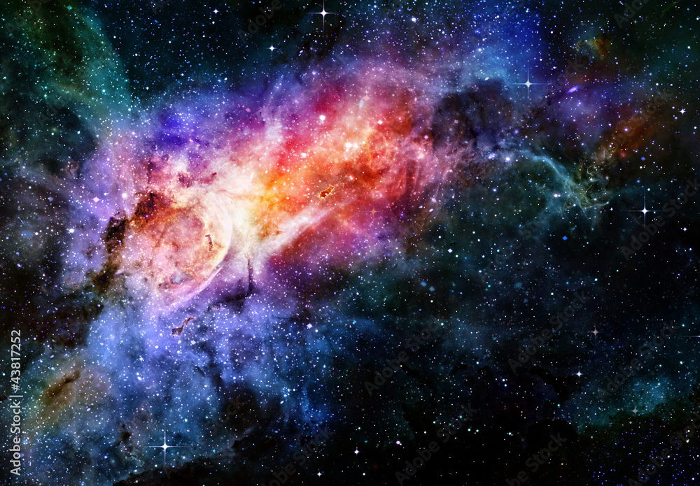 Canvas Prints starry deep outer space nebula and galaxy