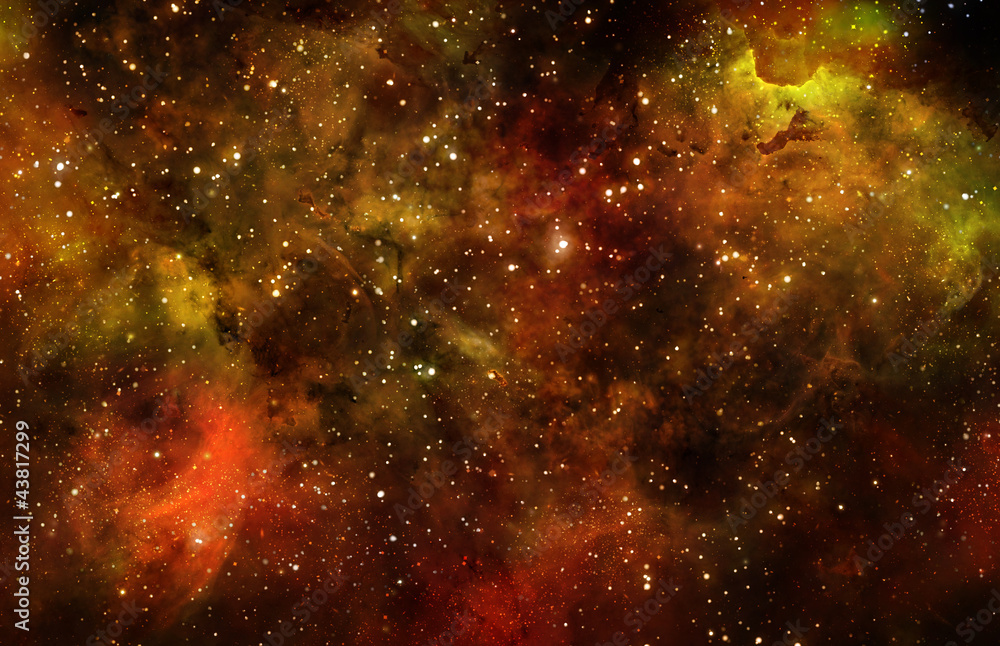 Sticker starry deep outer space nebula and galaxy