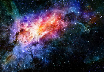 Obraz premium gwiaździsta mgławica kosmosu i galaktyka