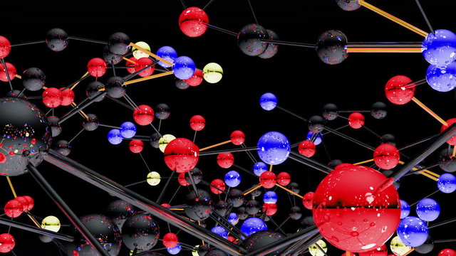 Complex Molecule Structure 3D render