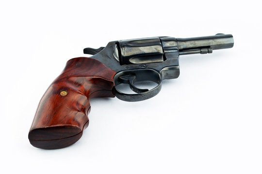 old revolver with bullets