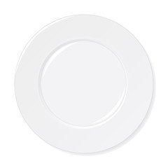 White Plate isolated on white