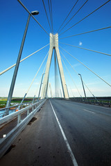 Fototapeta premium Murom cable bridge through Oka