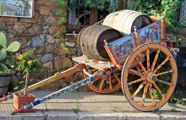 Fotobehang Traditional sicilian cart © captblack76