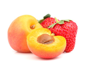 Apricot with strawberry