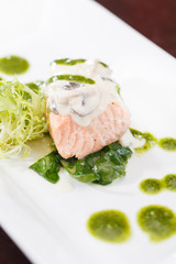Salmon Fillet in Cream Sauce