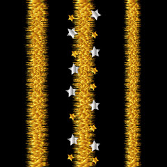 メッキモール　装飾　クリスマス　金