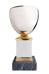 Trophy over white background