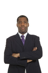 Portrait african man on white background