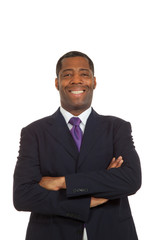 Portrait african man on white background