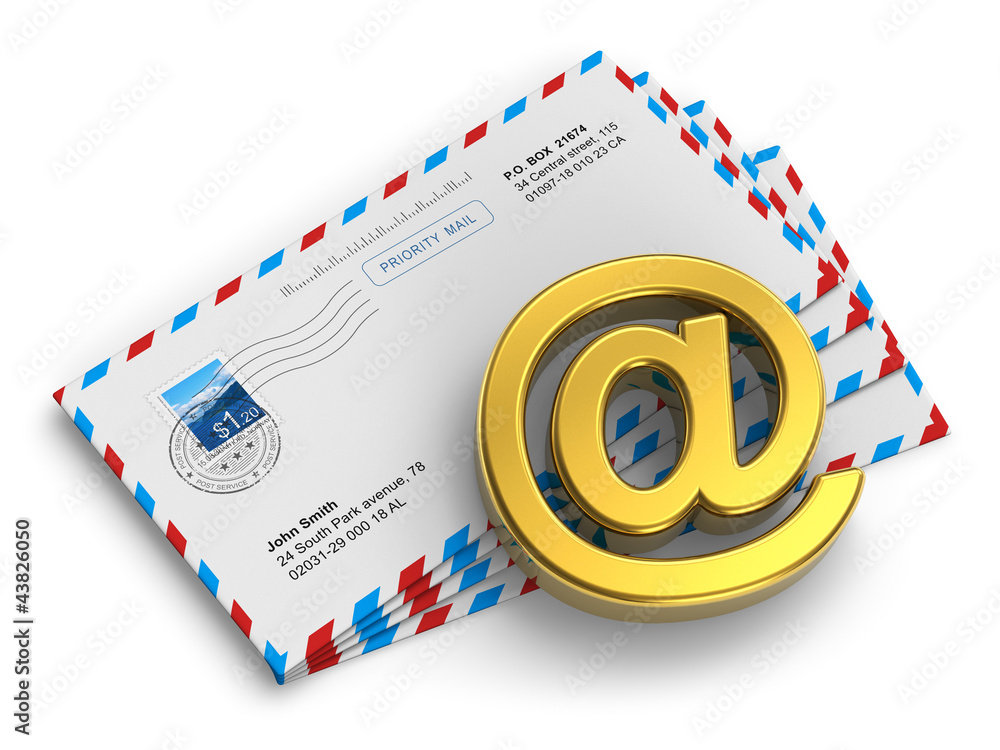 Poster e-mail and internet messaging concept