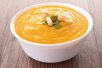 bowl of carrot soup