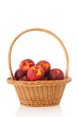 Basket fresh nectarines