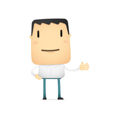 funny cartoon casual man