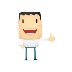funny cartoon casual man
