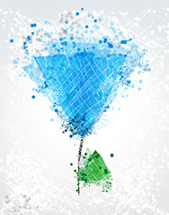 Fototapeta abstrakcja niebieski piękny kwiat na tło obraz