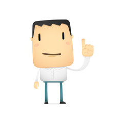 funny cartoon casual man