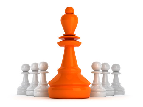 Leadership symbol - chess figures