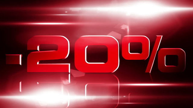 20 percent OFF discount animation