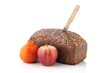 Bread and fruit