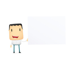 funny cartoon casual man