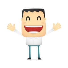 funny cartoon casual man