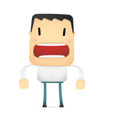 funny cartoon casual man