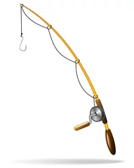 Acrylic prints Draw Canna da Pesca-Fishing rod-Vector