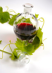 Fototapeta czerwone wino w karawce obraz