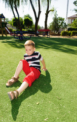 Happy boy at playground