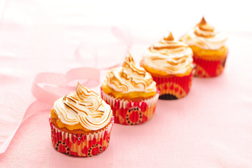 Cupcakes with whipped cream