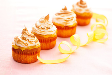Cupcakes with whipped cream