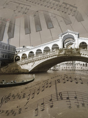 Sounds of Venice, background, illustration - 43836005