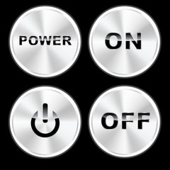 Vector ON - OFF Power button set