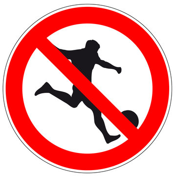 Verbotszeichen - Fußball verboten