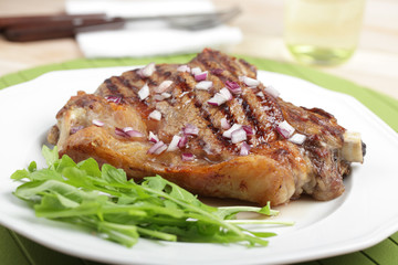 Grilled rib steak