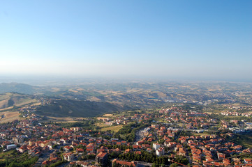 Fototapeta na wymiar Panorama San Marino