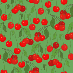 seamless pattern with cherries