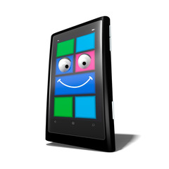 Téléphone portable mascotte