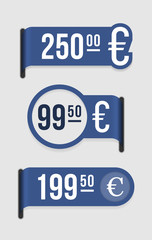 Modern price tag – euro