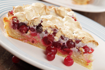 Cranberry pie slice