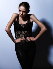 sexy women in black dress